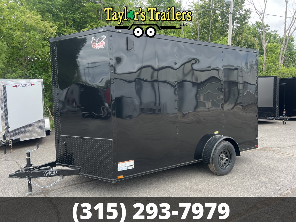 2025 Quality Cargo 7X12SA 3500 GVW w/ 7FT Ceiling & Blackout Package Enclosed Trailer