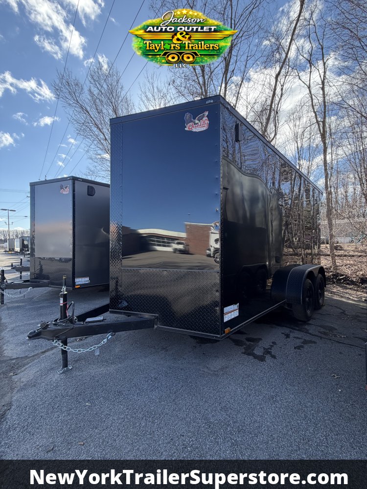 2026 Quality Cargo 7x14TA 7K GVW w/ 7' Ceiling Rear Wing & Blackout Package