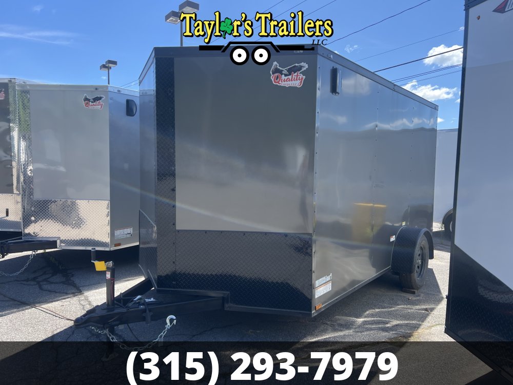 2025 Quality Cargo 84x12SA Enclosed Cargo 3500 GVW w/ 6'3" Ceiling & Blackout Package