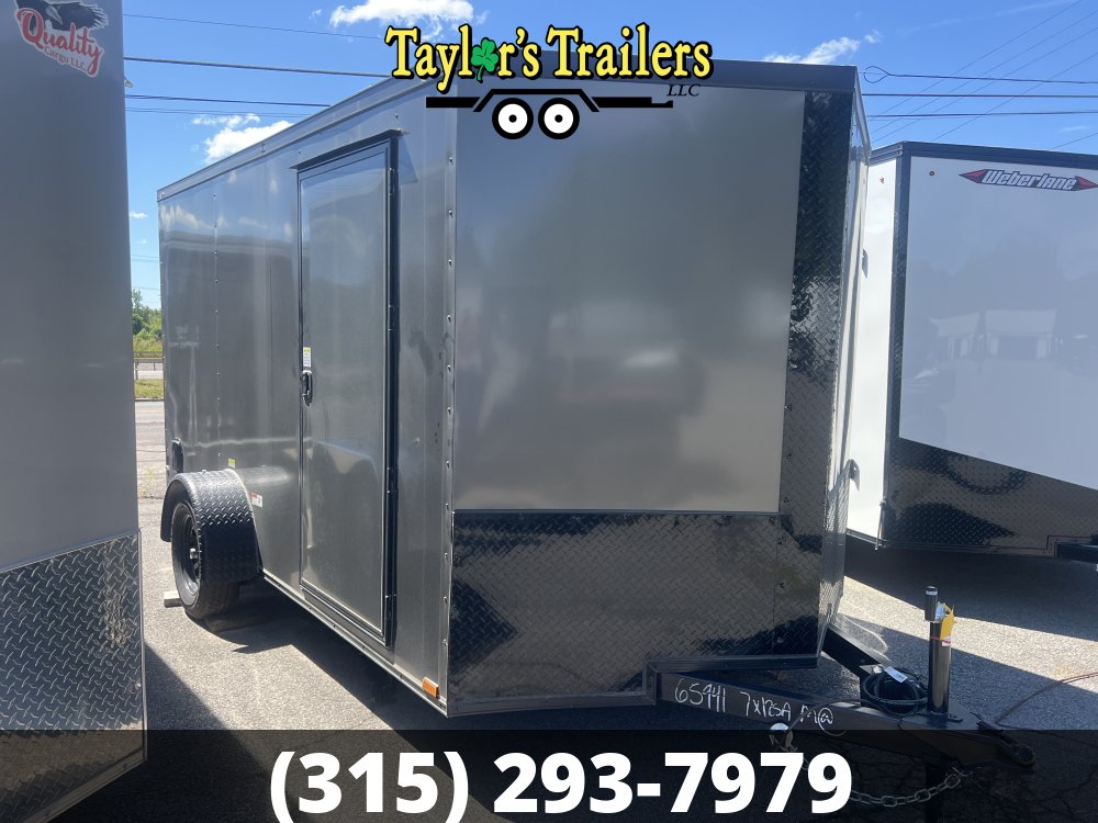 2025 Quality Cargo 84x12SA Enclosed Cargo 3500 GVW w/ 6'3" Ceiling & Blackout Package