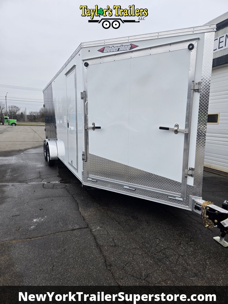 2026 Weberlane 4 Place 7X20+5 Snowmobile Trailer- 7K GVW w/ 7' Ceiling, D Rings & Rear Spoiler