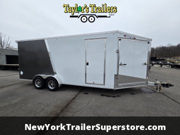 2026 Weberlane 3 Place 7' x 18'+5' Snowmobile- 7K GVW w/ 7' Ceiling, D Rings & Rear Spoiler