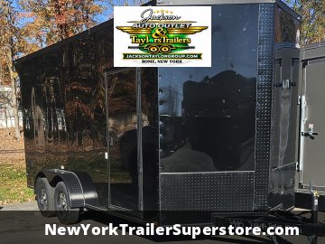 2027 Quality Cargo 7x16 w/ 7'5 Ceiling, Rear Wing, Two-Tone, Blackout Package