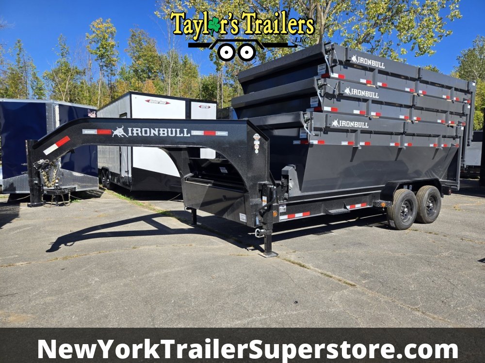 2026 Iron Bull 83x16TA Roll Off Dump Trailer 14k GVW w/ 3 16 Yard Bins & Tarp Kits