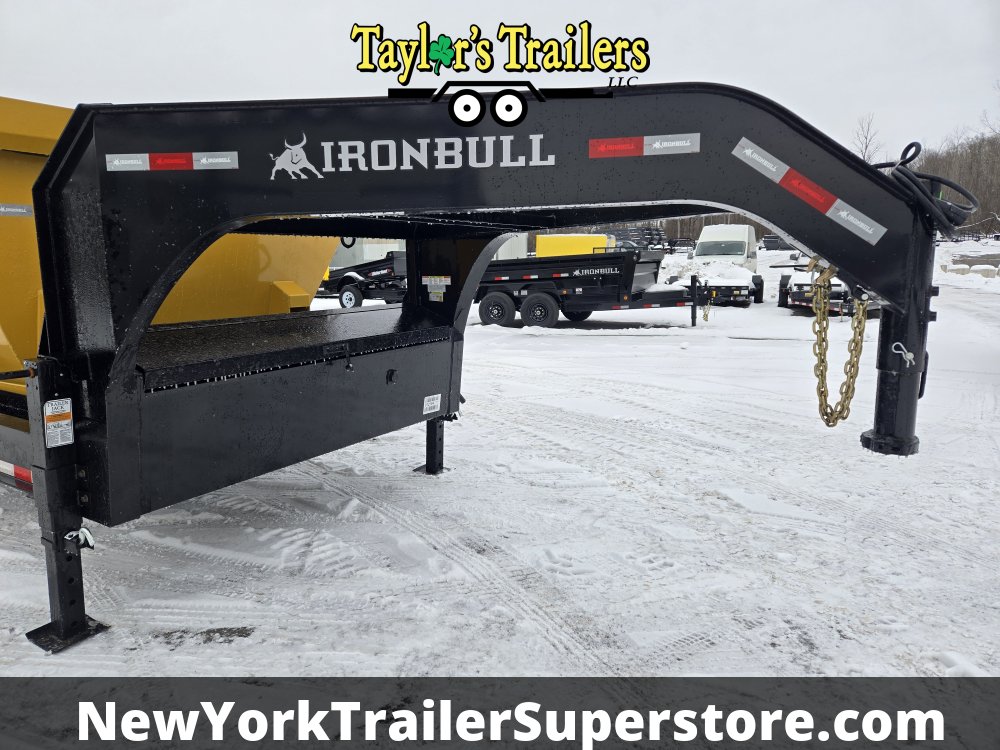 2026 Iron Bull 83x16TA Roll Off Gooseneck Dump Trailer I-Beam 16k GVW w/ 2-Yellow Bins