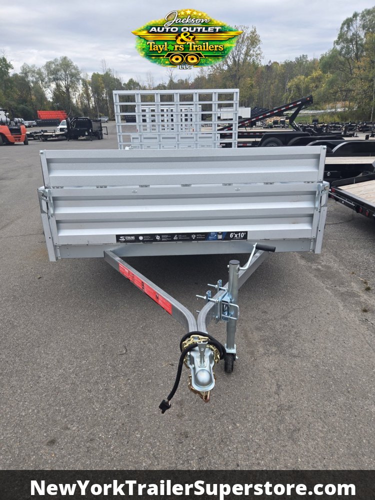 2026 Stirling 6x10SA Galvanized Utility Trailer 2990GVW w/ Solid Sides