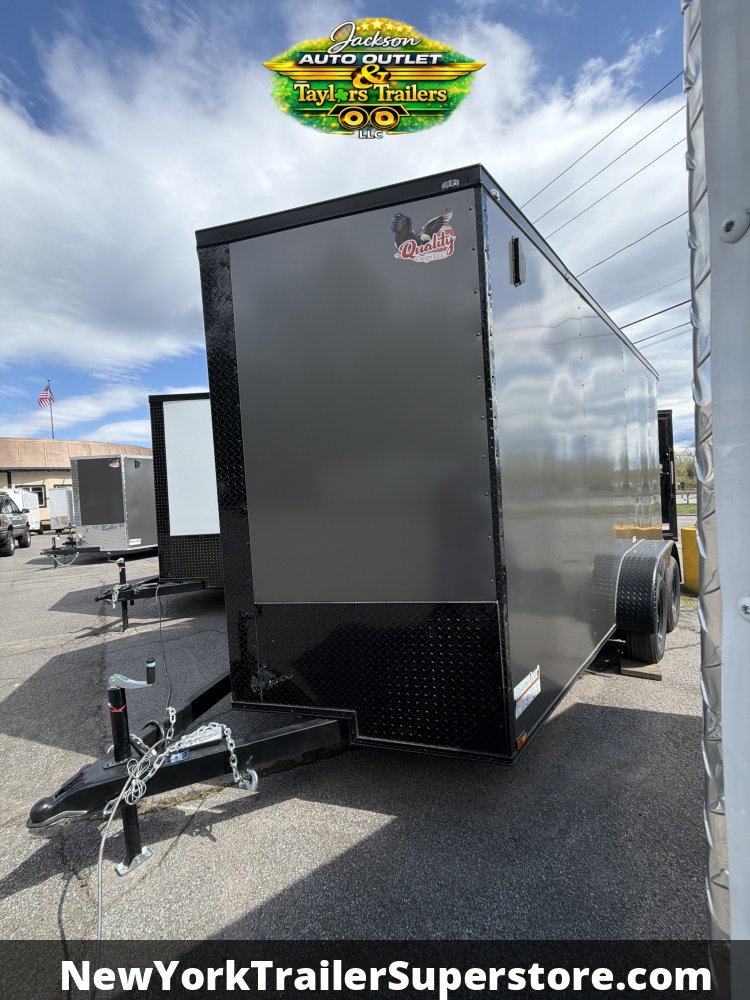 2026 Quality Cargo 7x14TA 7K GVW w/ 7' Ceiling Rear Wing & Blackout Package