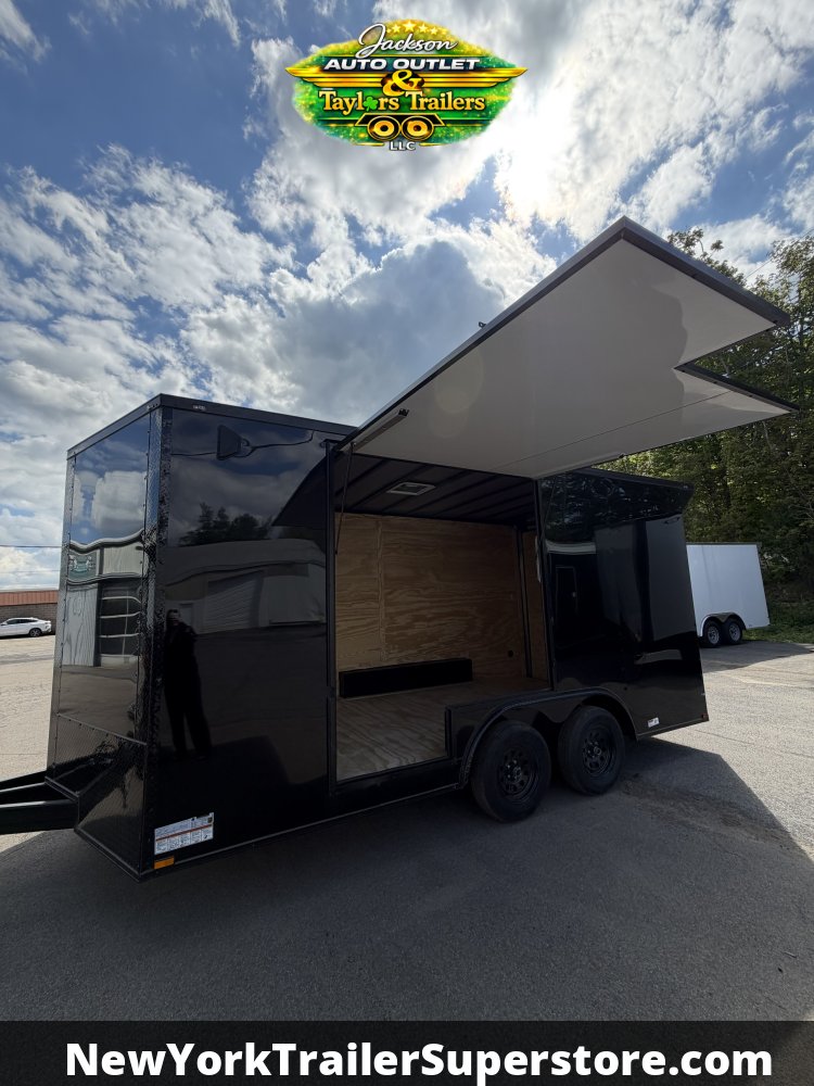 2026 Quality Cargo 8.5x16 w/ 7'6 Ceiling, Super Duty Ramp, Rear Wing, Blackout Package, Escape Door