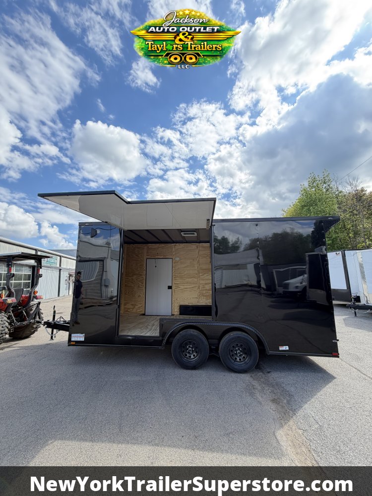 2026 Quality Cargo 8.5x16 w/ 7'6 Ceiling, Super Duty Ramp, Rear Wing, Blackout Package, Escape Door