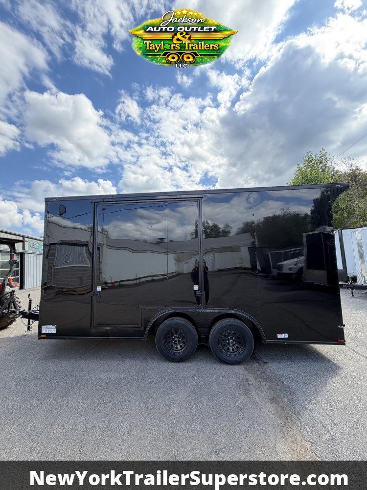 2026 Quality Cargo 8.5x16 w/ 7'6 Ceiling, Super Duty Ramp, Rear Wing, Blackout Package, Escape Door