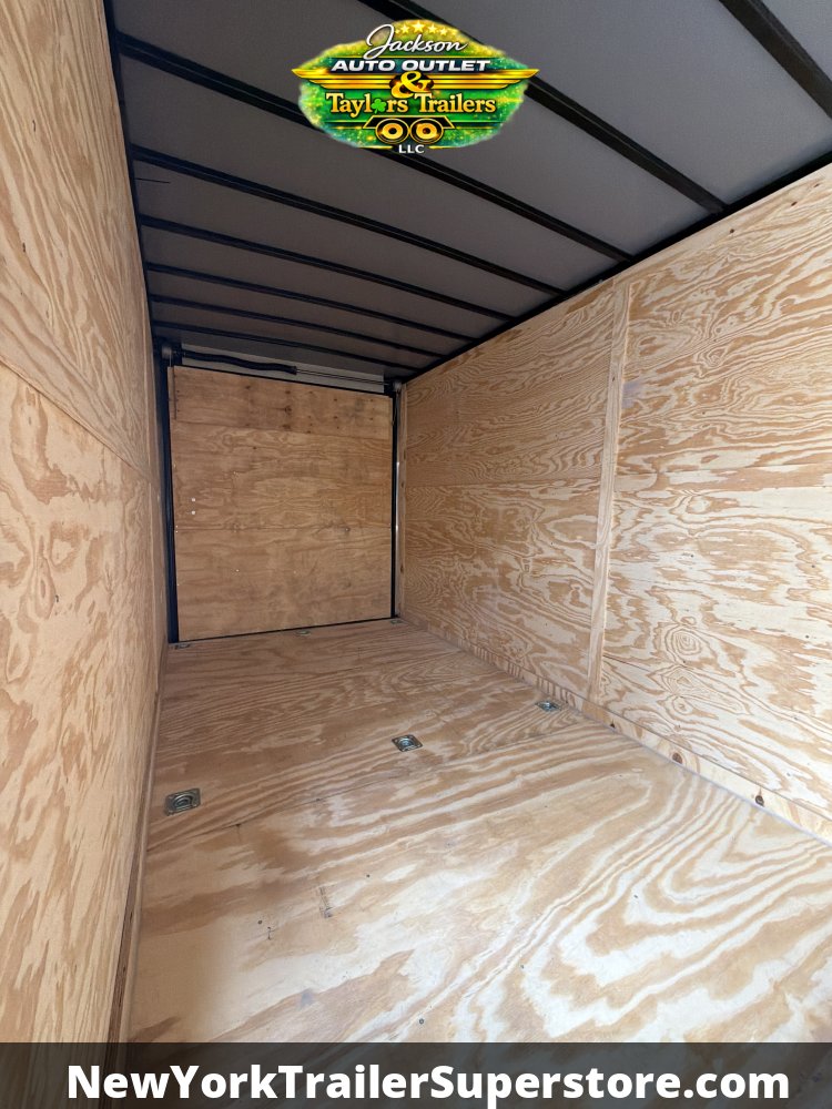 2026 Quality Cargo 7x16 w/ 7'5 Ceiling, Rear Wing, Two-Tone, Blackout Package