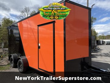 2026 Quality Cargo 7x16 w/ 7'5 Ceiling, Rear Wing, Two-Tone, Blackout Package