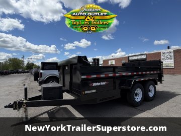 2026 Weberlane 82x14 Galvanized Dump Trailer 15.6K GVW w/Barn Door Ramp Gate Combo