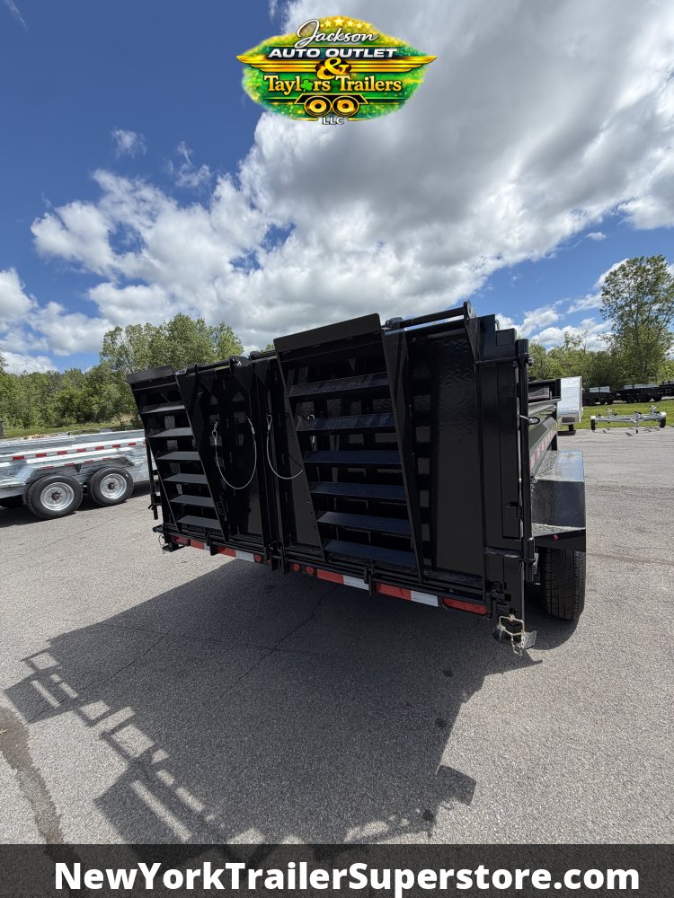 2026 Weberlane 82x14 Galvanized Dump Trailer 15.6K GVW w/Barn Door Ramp Gate Combo