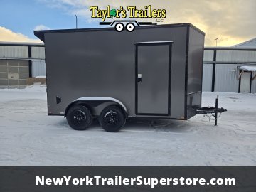 2026 Quality Cargo Trailer 7X12TA w/ 7' Ceiling, Rear Wing with Lights, D-Rings and Blackout- 7k GVW