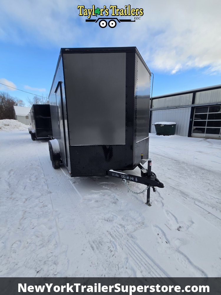 2026 Quality Cargo Trailer 7X12TA w/ 7' Ceiling, Rear Wing with Lights, D-Rings and Blackout- 7k GVW