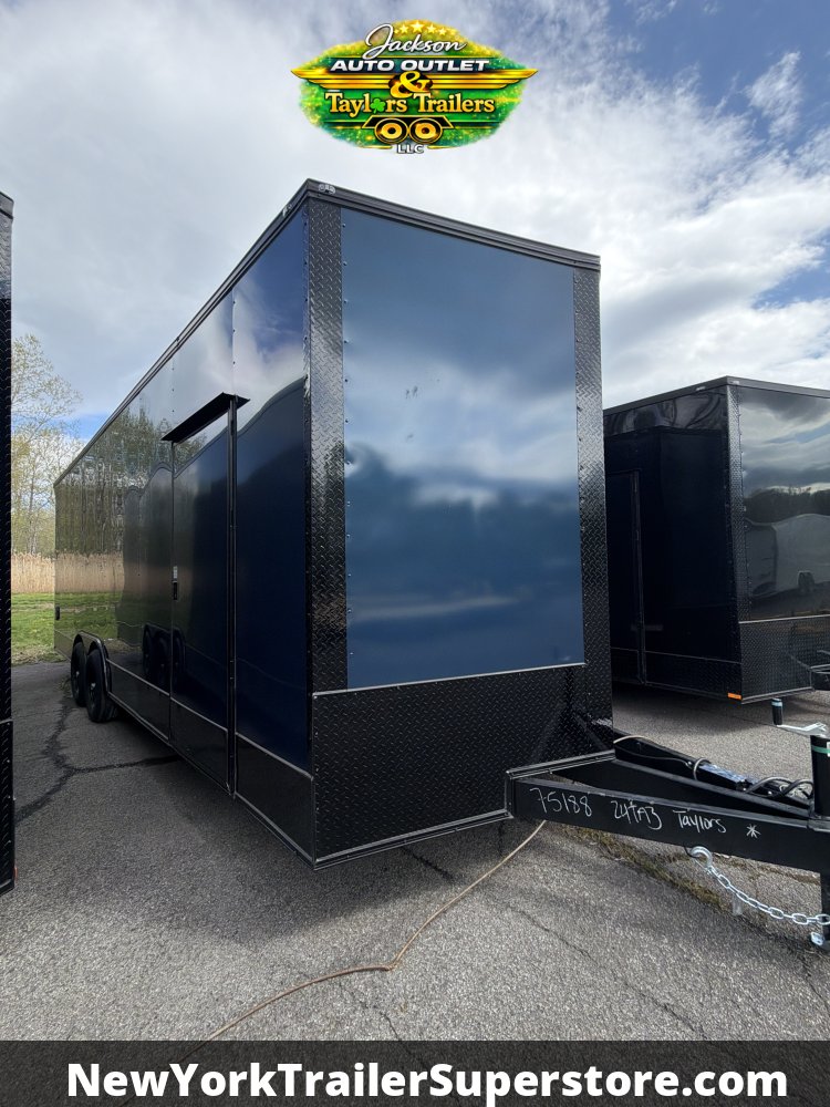 2026 Quality Cargo 8.5x24 w/ 8' Ceiling, Rear Wing, Super Duty Ramp, Blackout Package
