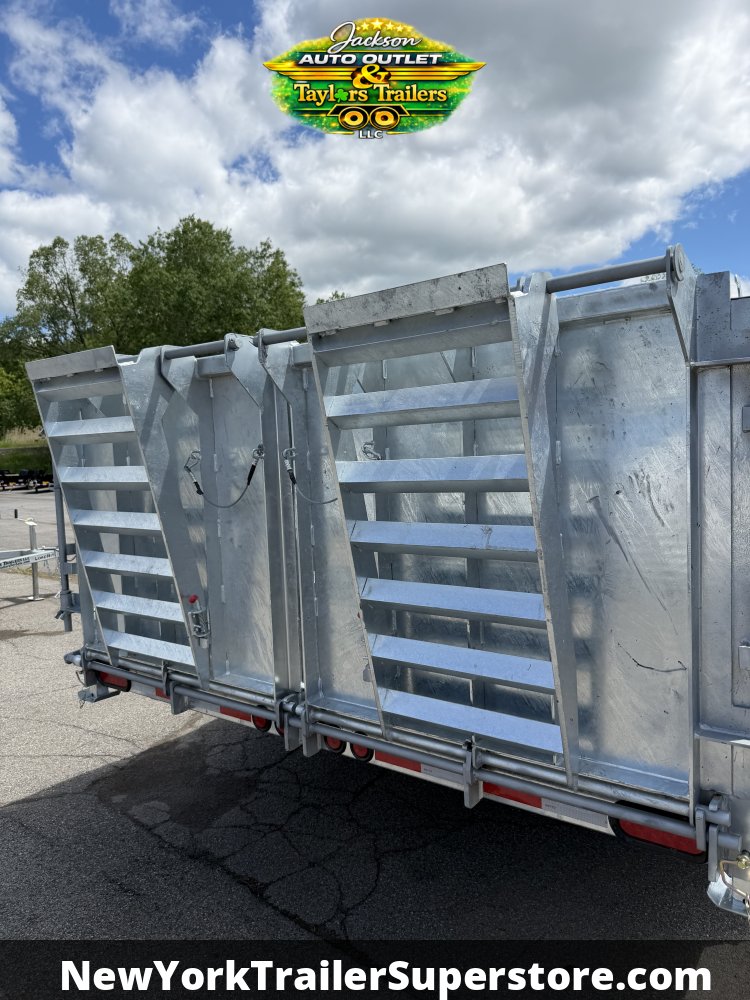 2026 Weberlane 82x16 Galvanized Dump Trailer 17.9K GVW w/ Barn Door Ramp Combo