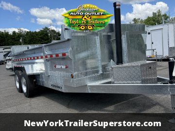 2026 Weberlane 82x16 Galvanized Dump Trailer 17.9K GVW w/ Barn Door Ramp Combo