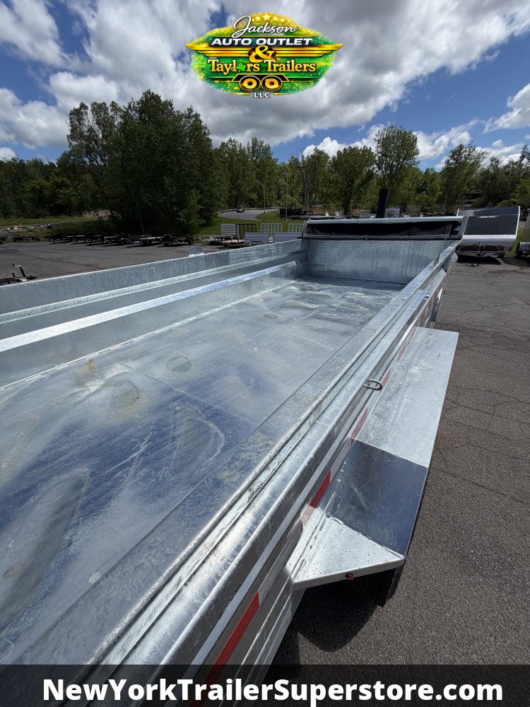 2026 Weberlane 82x16 Galvanized Dump Trailer 17.9K GVW w/ Barn Door Ramp Combo