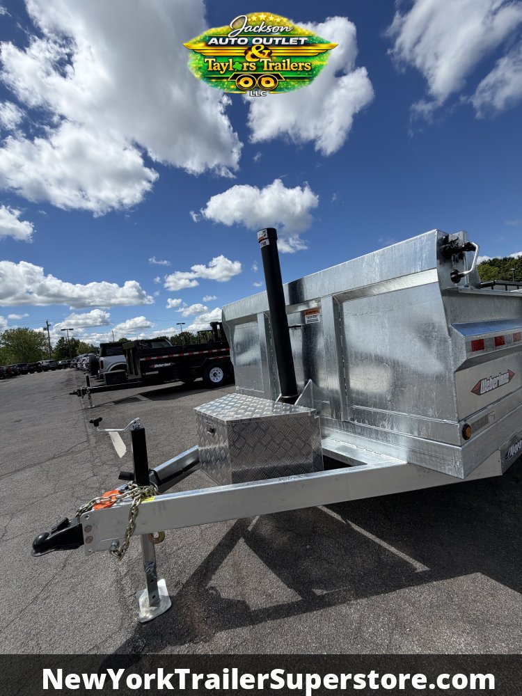 2026 Weberlane 82x16 Galvanized Dump Trailer 17.9K GVW w/ Barn Door Ramp Combo