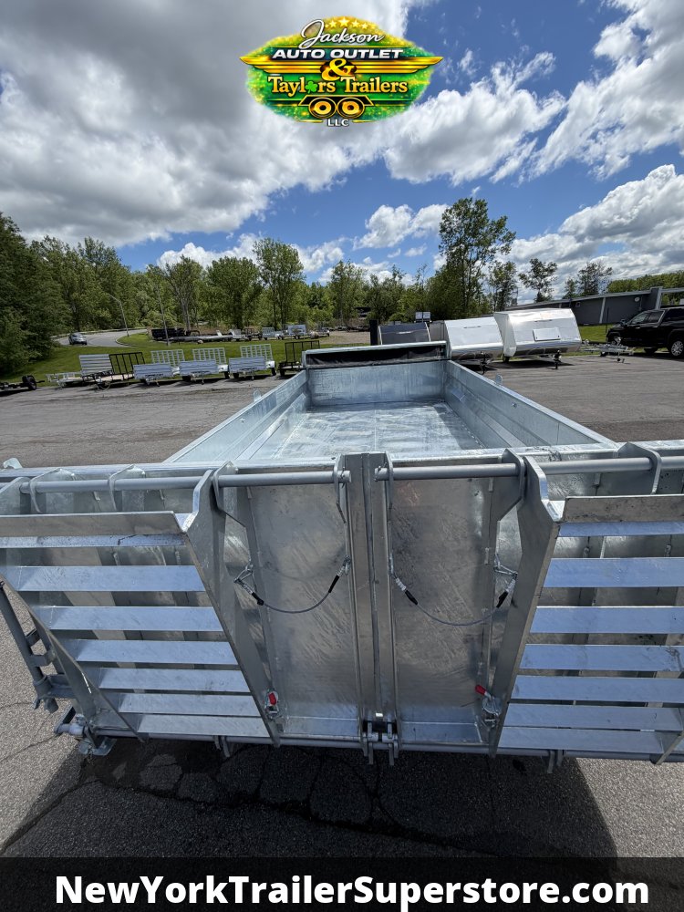 2026 Weberlane 82x16 Galvanized Dump Trailer 17.9K GVW w/ Barn Door Ramp Combo