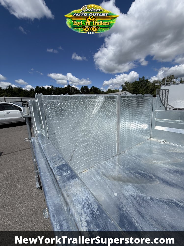 2026 Weberlane 82x16 Galvanized Dump Trailer 17.9K GVW w/ Barn Door Ramp Combo