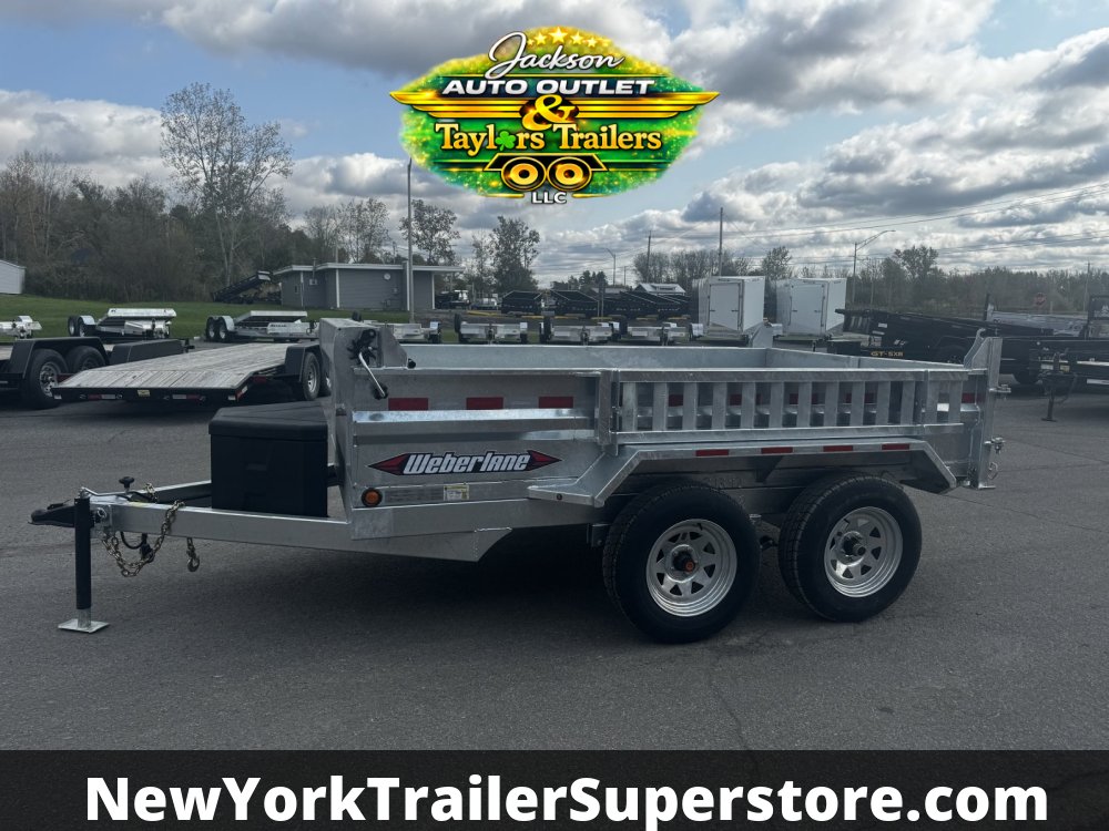 2026 Weberlane 6x10 Dump Trailer 7K GVW Galvanized w/Tarp Kit