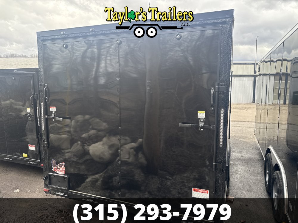2025 Quality Cargo 8.5x16 Ta 7K Gvw Enclosed Trailer 7' Ceiling BLK/OUT PKG