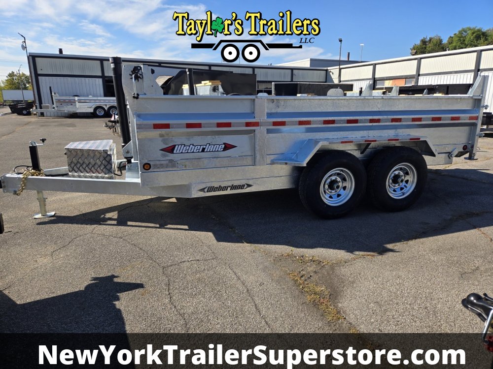 2026 Weberlane 7x14 15.6K GVW Gavanized Dump Trailer 15.6K GVW w/Tarp Kit