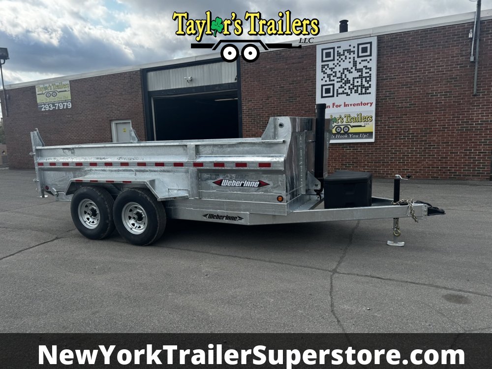 2026 Weberlane 7x14 15.6K GVW Gavanized Dump Trailer 15.6K GVW w/Tarp Kit