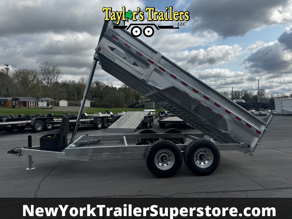 2026 Weberlane 7x14 15.6K GVW Gavanized Dump Trailer 15.6K GVW w/Tarp Kit