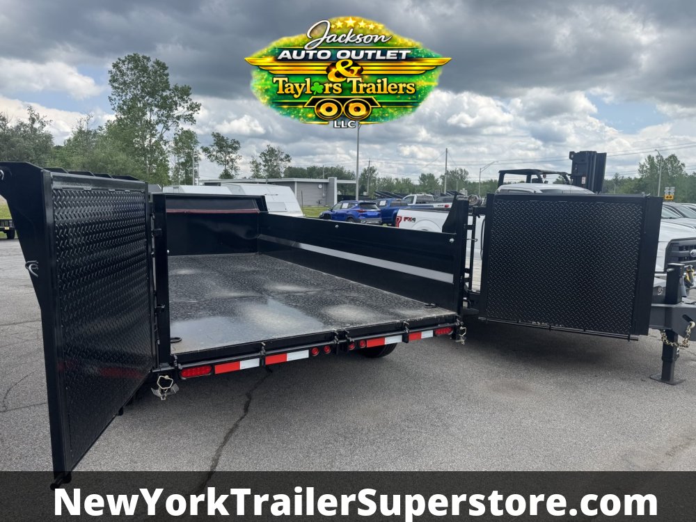 2026 Weberlane 82x16 Dump Trailer 17.9K GVW w/Barn Door Ramp Gate Combo