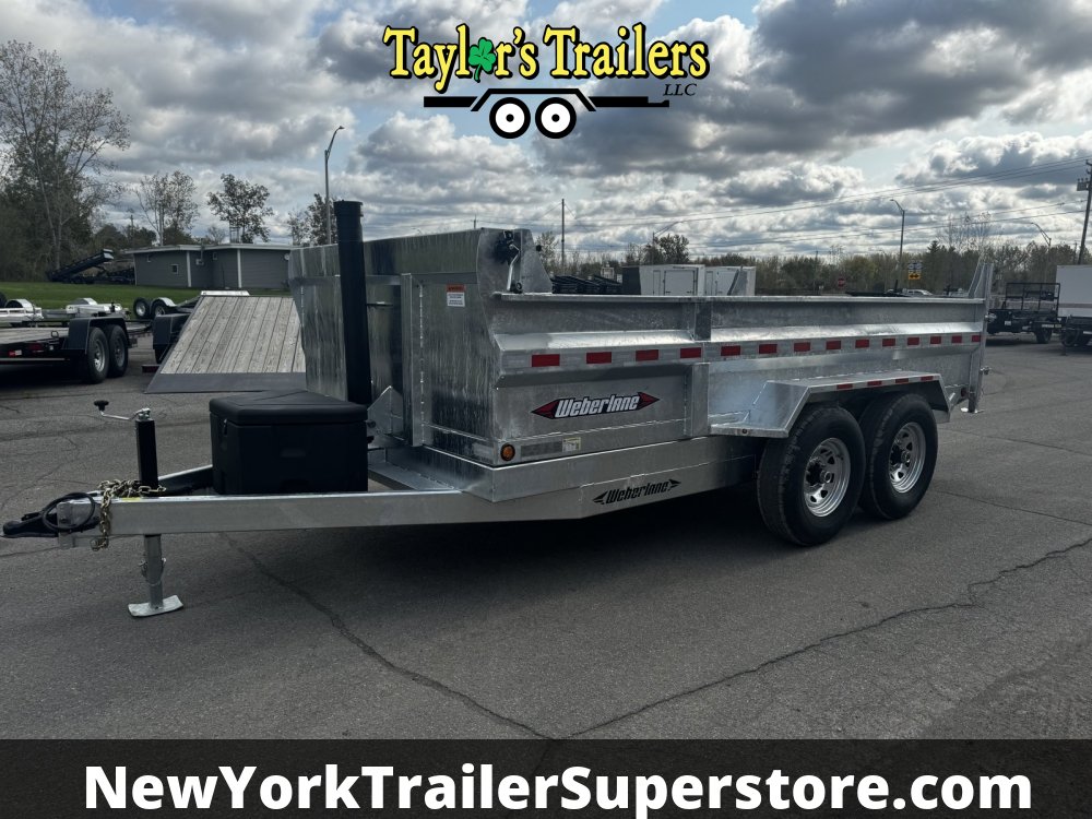 2026 Weberlane 7x14 15.6K GVW Gavanized Dump Trailer 15.6K GVW w/Tarp Kit