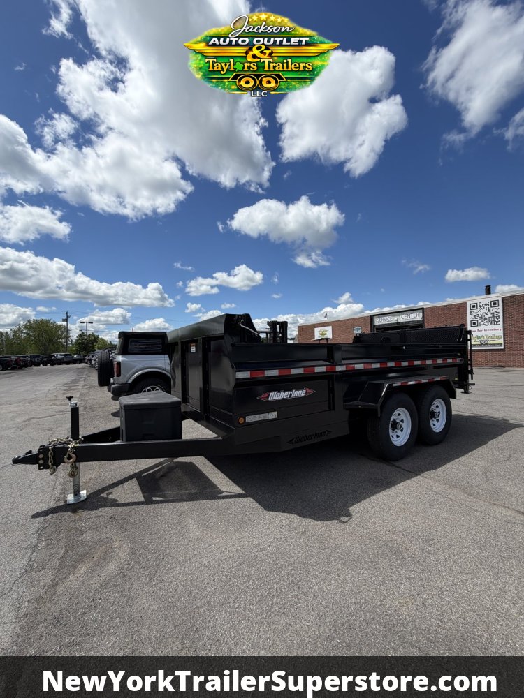 2026 Weberlane 82x14 Dump Trailer 15.6K GVW w/Barn Door Ramp Gate Combo