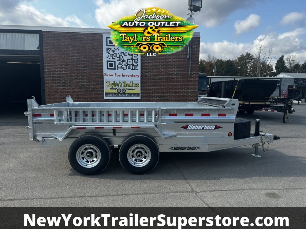 2026 Weberlane 6x12 Dump Trailer 10K GVW Galvanized w/Tarp Kit