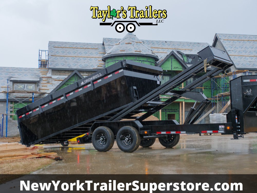 2026 Iron Bull 83x20TA Roll Off Gooseneck Dump Trailer I-Beam 16k GVW w/ 2- Gray Bins