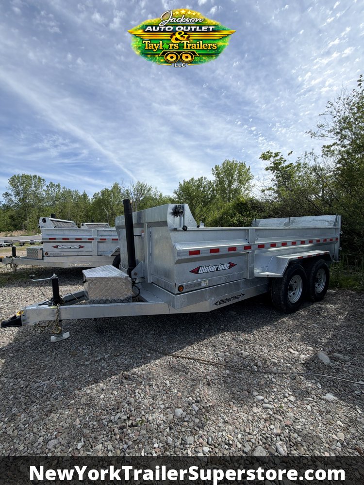 2026 Weberlane 82x14 15.6K GVW Gavanized Dump Trailer 15.6K GVW w/Tarp Kit