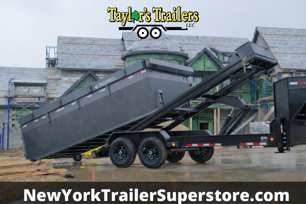 2026 Iron Bull 83x20TA Roll Off Gooseneck Dump Trailer I-Beam 16k GVW w/ 1- Gray Bin