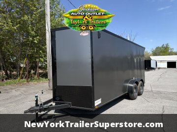 2026 Quality Cargo 7x16TA 7k GVW w/ 7' Ceiling, Rear Wing, Black Out Package, PolyCore Sides