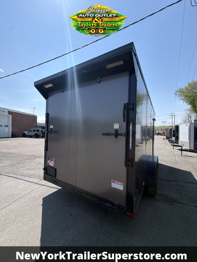 2026 Quality Cargo 7x16TA 7k GVW w/ 7' Ceiling, Rear Wing, Black Out Package, PolyCore Sides