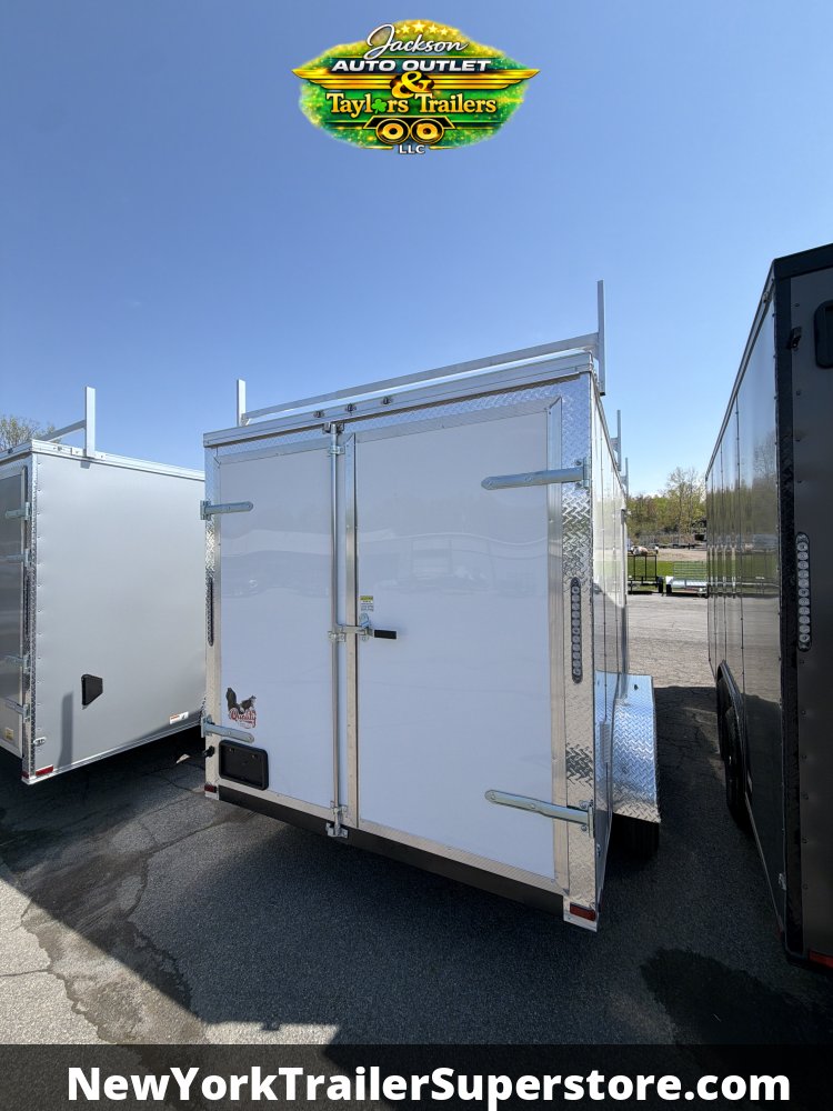 2026 Quality Cargo 7x14 w/ 6'6 Ceiling, Walkable Roof, Ladder & Ladder Racks