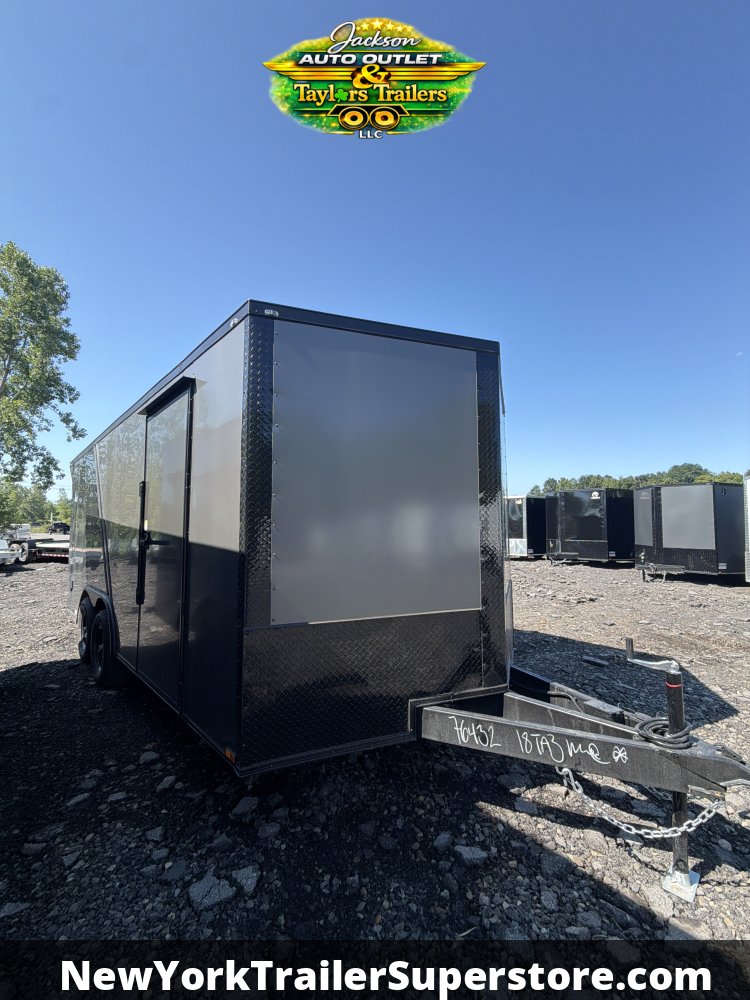 2026 Quality Cargo 8.5X18 W/ 6'6 Ceiling, Rear Wing w/ Lights, Two-Tone