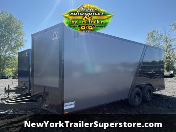 2026 Quality Cargo 8.5X18 W/ 6'6 Ceiling, Rear Wing w/ Lights, Two-Tone