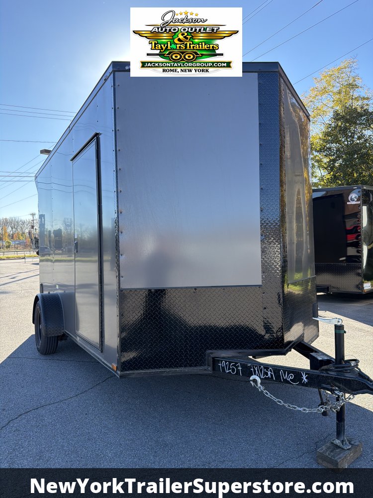 2027 Quality Cargo Trailer 7X12SA w/ 7' Ceiling, Rear Wing with Lights, and Blackout Package
