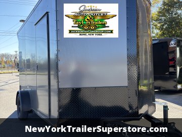 2027 Quality Cargo Trailer 7X12SA w/ 7' Ceiling, Rear Wing with Lights, and Blackout Package