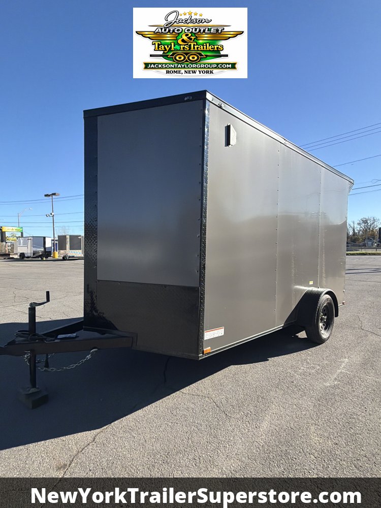 2027 Quality Cargo Trailer 7X12SA w/ 7' Ceiling, Rear Wing with Lights, and Blackout Package