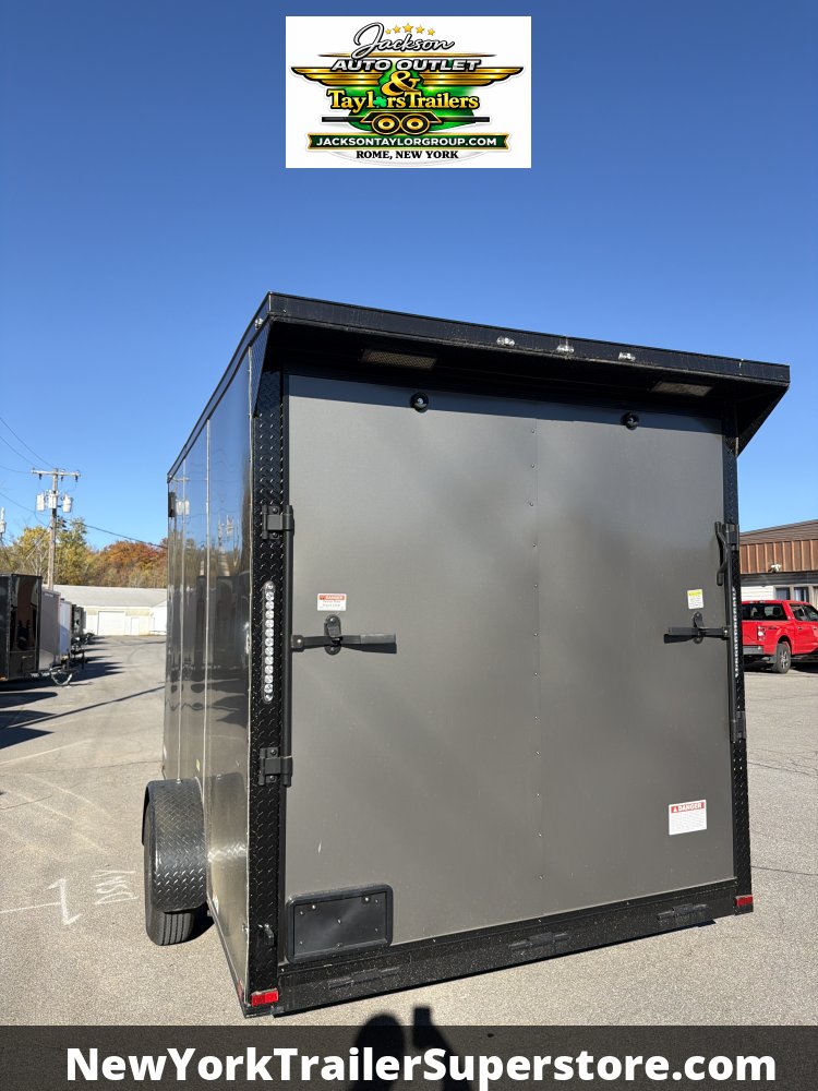 2027 Quality Cargo Trailer 7X12SA w/ 7' Ceiling, Rear Wing with Lights, and Blackout Package