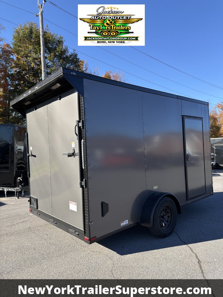 2027 Quality Cargo Trailer 7X12SA w/ 7' Ceiling, Rear Wing with Lights, and Blackout Package