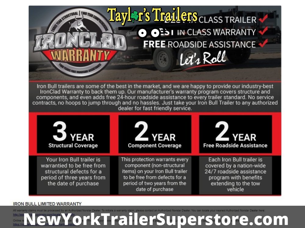 2026 Iron Bull 83x16TA Roll Off Dump Trailer 15k GVW w/ 1 BIN